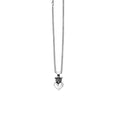 3d Crowned Heart Pendant on Curb Link Chain