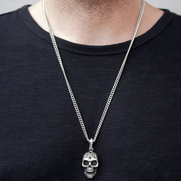 Laughing Skull With Moveable Jaw Pendant