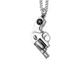 Small Revolver Pendant on 24' Curb Link Chain