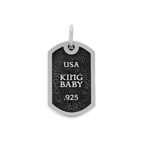 Small Fuck You Dog Tag on 24 in. Curb Link Chain