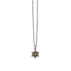 Large Alloy Star of David in Silver Frame Pendant