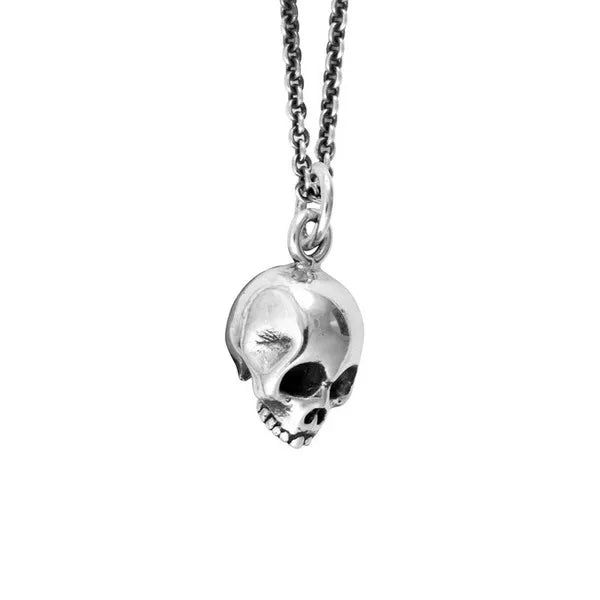 Skull Pendant on Micro Rolo Chain