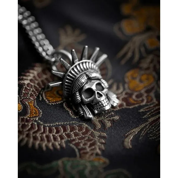 Lady Liberty Skull Pendant