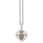 Lion and Gold Alloy Skull Pendant