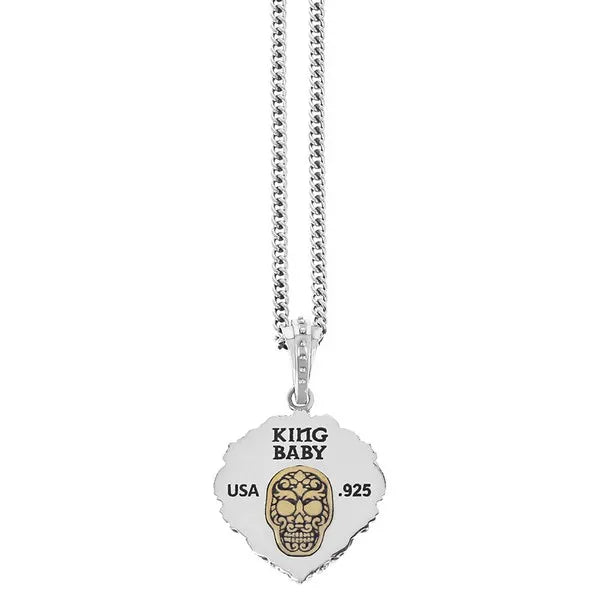 Lion and Gold Alloy Skull Pendant