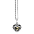 Lion and Gold Alloy Skull Pendant