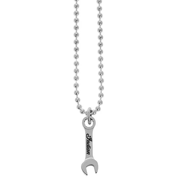 Indian Motorcycle Wrench Pendant W/ 22in Ball Chain