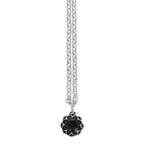 Crowned Garnet Pendant W/ Micro Rolo Chain