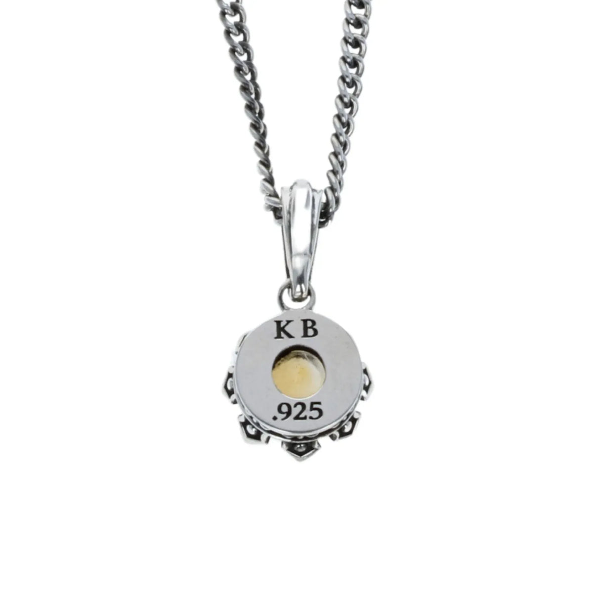13mm Crown Pendant W/ Yellow Stone on 18'''' Curb Link Chain