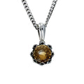 13mm Crown Pendant W/ Yellow Stone on 18'''' Curb Link Chain