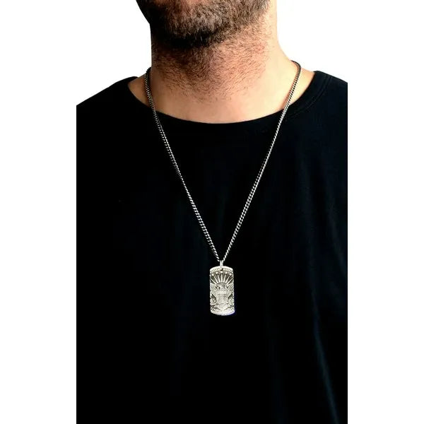 Eagle Dog Tag Pendant