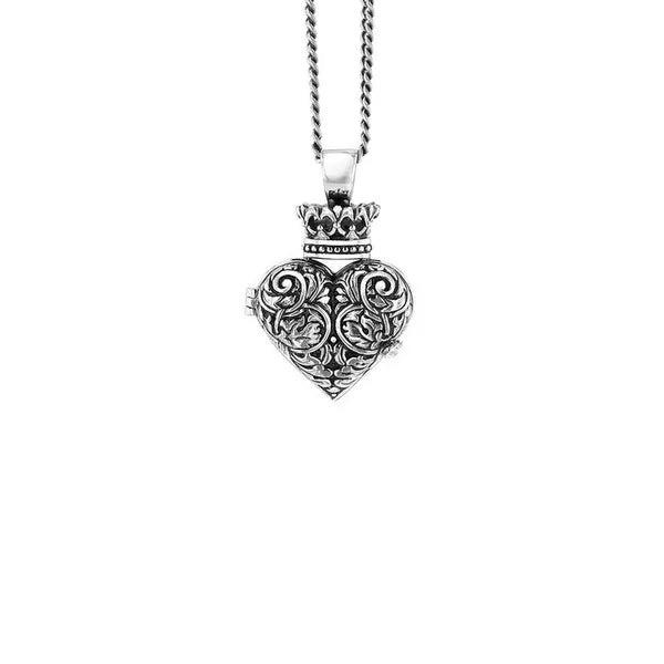 Engraved Baroque Heart Locket
