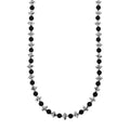 Mb Cross and 4mm Onyx Bead Necklace