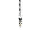 .22 Caliber Bullet With Stars Pendant