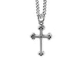 Extra Small Traditional Cross Pendant on Curbed Link Chain