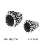 Sting Ray Texture Ring With Skull Bezel