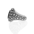Sting Ray Texture Ring With Skull Bezel