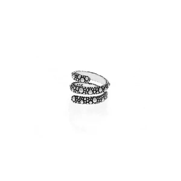 Spirl Ring With Stingray Texture