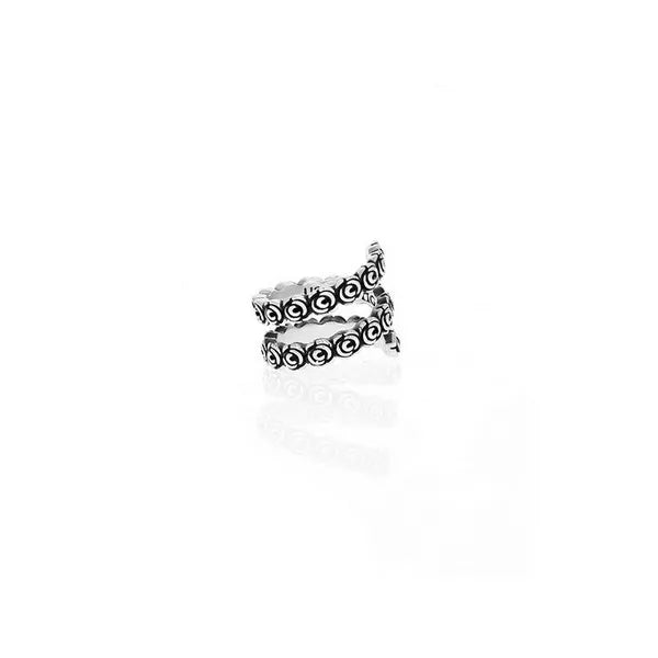 Spiral Ring With Rose Motif