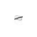 X Cross Ring With Rose Motif