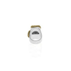 Large Skull Ring With Gold Alloy Snake