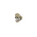 Large Skull Ring With Gold Alloy Snake