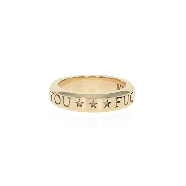 10k Gold Fuck You Stackable Ring