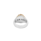Sapphire Oval Stone Ring W/ 10k Gold Wing Detail