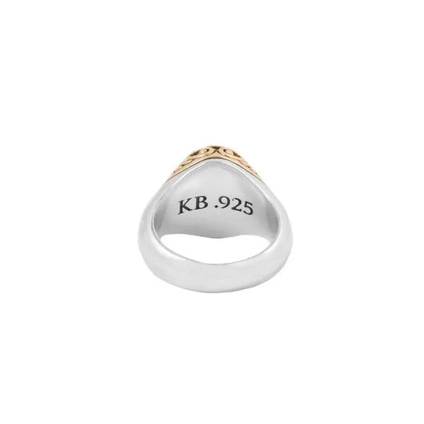 Sapphire Oval Stone Ring W/ 10k Gold Wing Detail