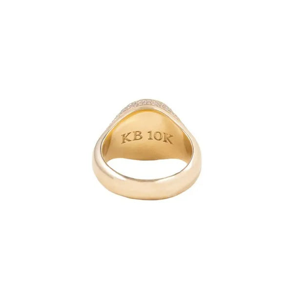 Sapphire 10k Gold Ring W/ Diamonds