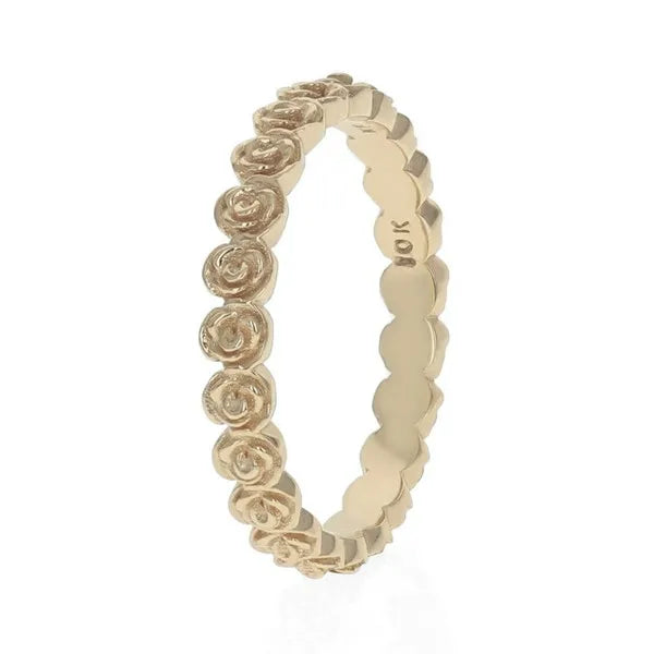 10k Gold Super Micro Rose Infinity Ring