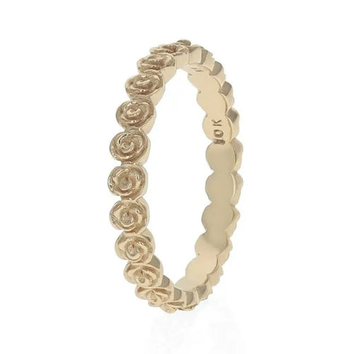 10k Gold Super Micro Rose Infinity Ring