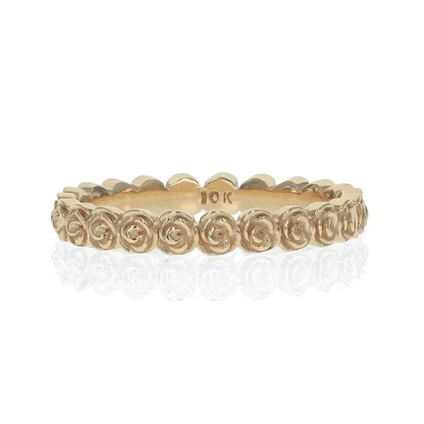 10k Gold Super Micro Rose Infinity Ring