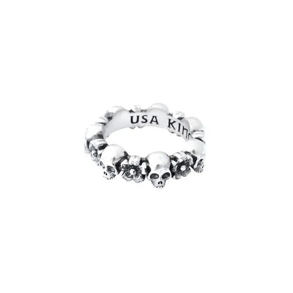 Skull and Sakura Infinity Ring