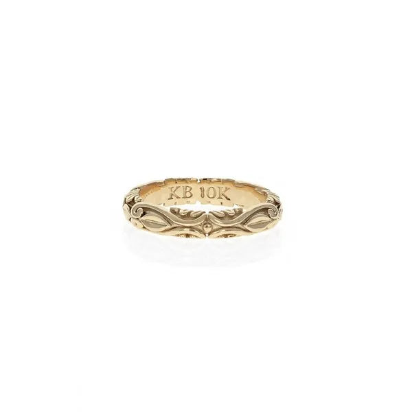 10k Gold Thin Scroll Band