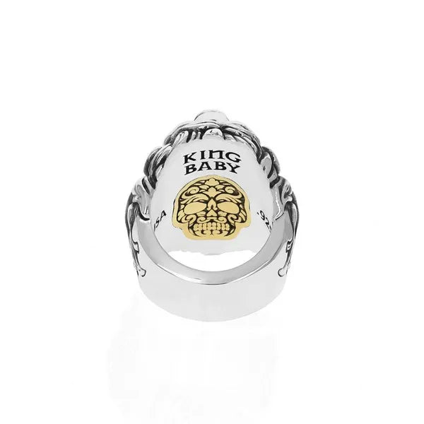 Lion and Alloy Skull Ring