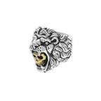 Lion and Alloy Skull Ring