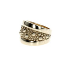 10k Gold Wide Stingray Ring W/border