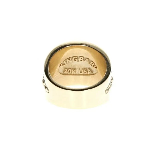 10k Gold Wide Stingray Ring W/border