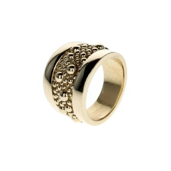 10k Gold Wide Stingray Ring W/border