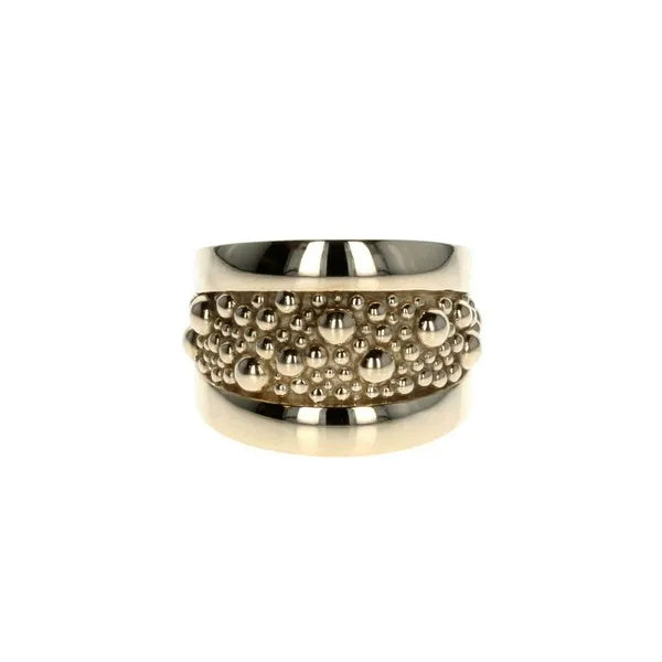 10k Gold Wide Stingray Ring W/border