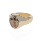 10K Gold Traditional Cross Motif Ring