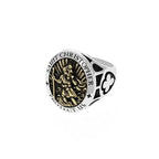 Saint Christopher Ring W/ Gold Alloy