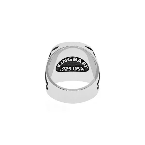 Brown Tiger Eye Ring W/ Relic Cross Detail