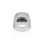 Cutout Stone Ring W/ Vatican Window Detail