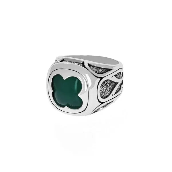 Cutout Stone Ring W/ Vatican Window Detail
