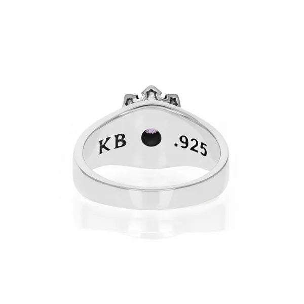Crowned Garnet Ring