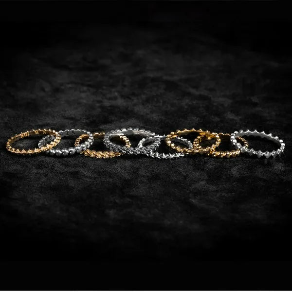 10k Gold Super Micro Star Stackable Ring