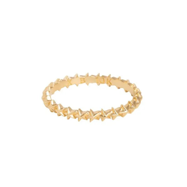 10k Gold Super Micro Star Stackable Ring