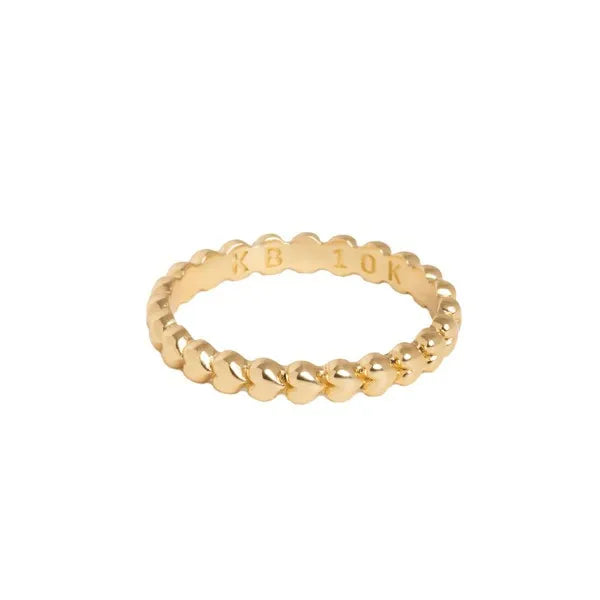 10k Gold Super Micro Heart Stackable Ring